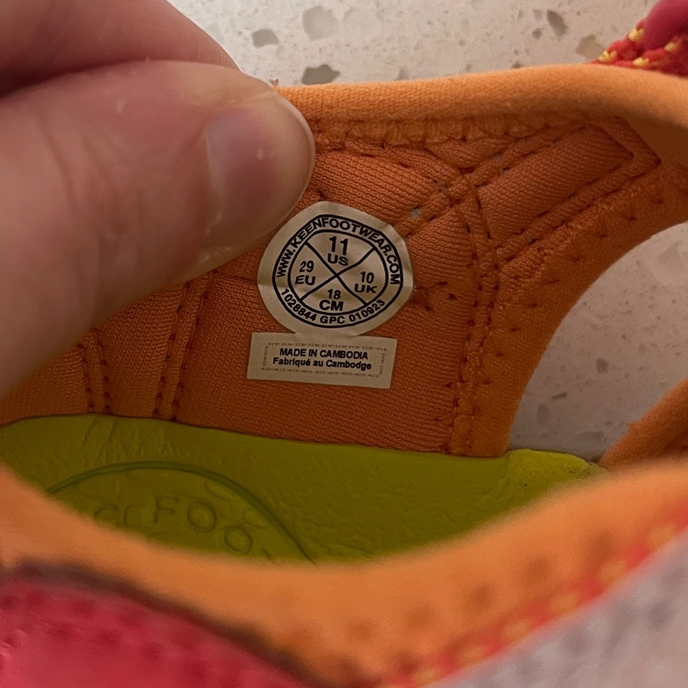 Keen Orange & Red Seacamp lI CNX Hybrid Water Sandals Unisex Toddlers Size 11 - Picture 11 of 15